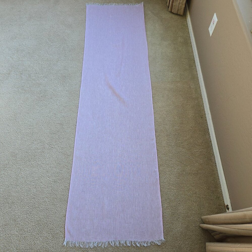 Puro Lino Pink Linen Scarf Italy - Picture 7 of 8